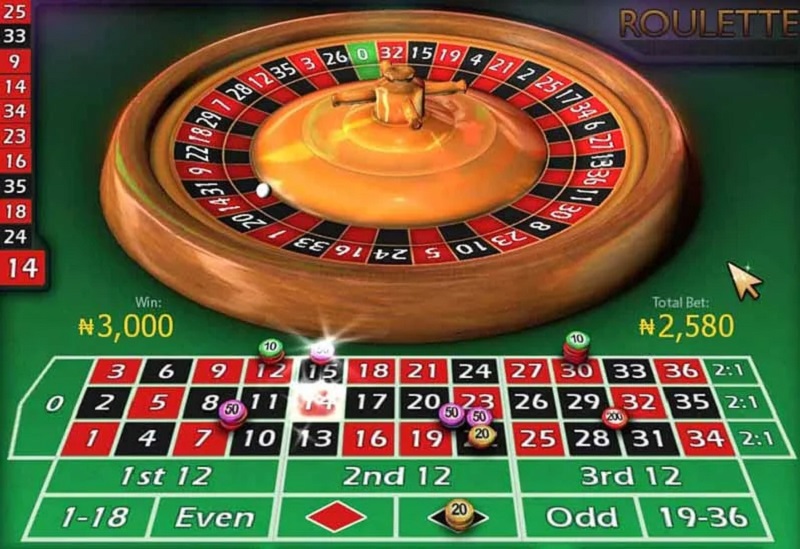 Một bàn game bài Roulette 99ok có các ô cược gì ?